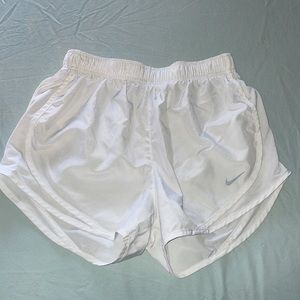 White Nike Running Shorts